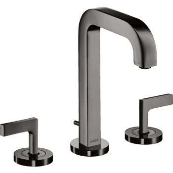 - AXOR Citterio 3-otworowa bateria umywalkowa 170 z kompletem odpływowym z cięgłem czarny chrom polerowany 39135330 - 39135330 - Łazienki Szydłowski