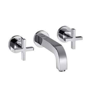  - AXOR Citterio 3-otworowa bateria umywalkowa z uchwytami krzyżowymi, rozetami i wylewką 22,2 cm chrom 39143000 - 39143000 - Łazienki Szydłowski
