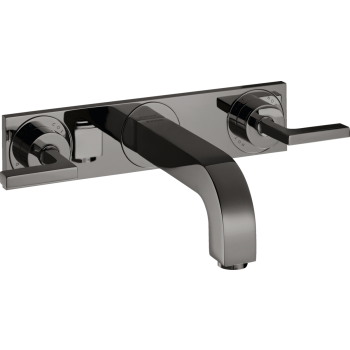 - AXOR Citterio 3-otworowa bateria umywalkowa z wylewką 22,6 cm czarny chrom polerowany 39148330 - 39148330 - Łazienki Szydłowski