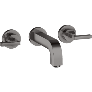 - AXOR Citterio 3-otworowa bateria umywalkowa z uchwytami jednoramiennymi, rozetami i wylewką 16,2 cm czarny chrom polerowany 39315330 - 39315330 - Łazienki Szydłowski