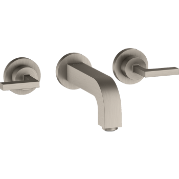  - AXOR Citterio 3-otworowa bateria umywalkowa z uchwytami jednoramiennymi, rozetami i wylewką 16,2 cm stal szlachetna optyczna 39315800 - 39315800 - Łazienki Szydłowski