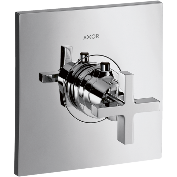  - AXOR Citterio Bateria termostatyczna HighFlow z uchwytem krzyżowym, podtynkowa chrom 39716000 - 39716000 - Łazienki Szydłowski