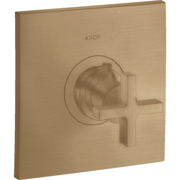 - AXOR Citterio Bateria termostatyczna HighFlow z uchwytem krzyżowym, podtynkowa brąz szczotkowany 39716140 - 39716140 U - Łazienki Szydłowski