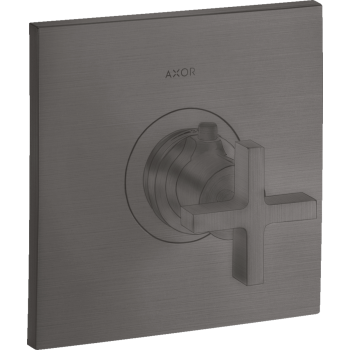  - AXOR Citterio Bateria termostatyczna HighFlow z uchwytem krzyżowym, podtynkowa czarny chrom szczotkowany 39716340 - 39716340 - Łazienki Szydłowski
