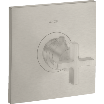  - AXOR Citterio Bateria termostatyczna HighFlow z uchwytem krzyżowym, podtynkowa stal szlachetna optyczna 39716800 - 39716800 - Łazienki Szydłowski