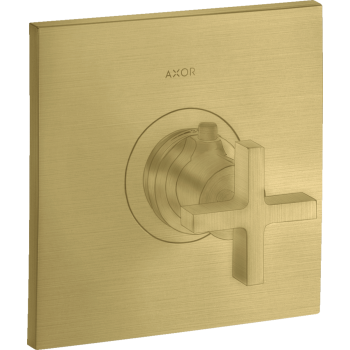 - AXOR Citterio Bateria termostatyczna HighFlow z uchwytem krzyżowym, podtynkowa mosiądz szczotkowany 39716950 - 39716950 U - Łazienki Szydłowski