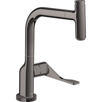 - AXOR Citterio bateria kuchenna Select 230 z wyciąganą wylewką czarny chrom polerowany 39861330 - 39861330 - Łazienki Szydłowski