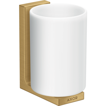 - AXOR Universal Rectangular Kubek na szczoteczki do zębów złoty optyczny szczotkowany 42604250 - 42604250 - Łazienki Szydłowski