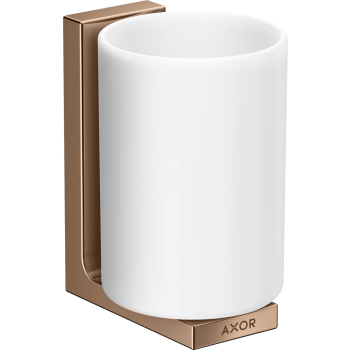  - AXOR Universal Rectangular Kubek na szczoteczki do zębów czerwony złoty polerowany 42604300 - 42604300 - Łazienki Szydłowski