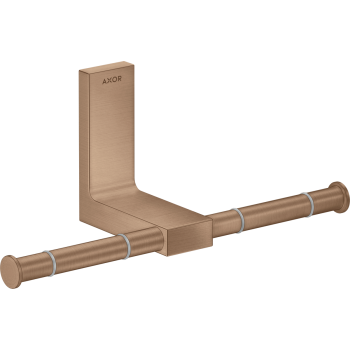  - AXOR Universal Rectangular Uchwyt na papier toaletowy, podwójny czerwone złoto szczotkowane 42657310 - 42657310 - Łazienki Szydłowski