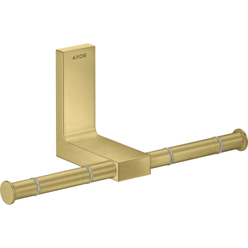 - AXOR Universal Rectangular Uchwyt na papier toaletowy, podwójny mosiądz szczotkowany 42657950 - 42657950 - Łazienki Szydłowski