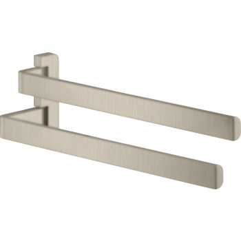  - AXOR Universal Softsquare Wieszak na ręczniki, 2-ramienny nikiel szczotkowany 42821820 - 42821820 - Łazienki Szydłowski