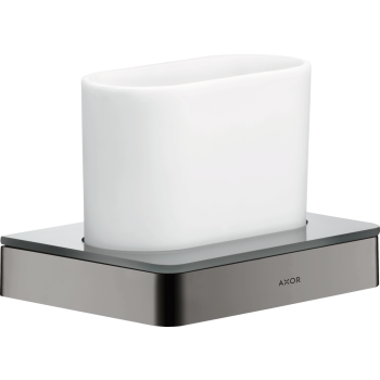 - AXOR Universal Softsquare Kubek na szczoteczki do zębów czarny chrom polerowany 42834330 - 42834330 - Łazienki Szydłowski
