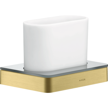 - AXOR Universal Softsquare Kubek na szczoteczki do zębów mosiądz szczotkowany 42834950 - 42834950 - Łazienki Szydłowski