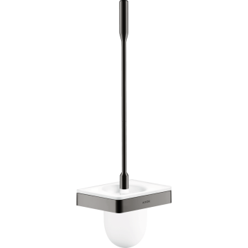  - AXOR Universal Softsquare Szczotka do WC z pojemnikiem, ścienna czarny chrom polerowany 42835330 - 42835330 - Łazienki Szydłowski