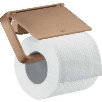  - AXOR Universal Softsquare Uchwyt na papier toaletowy z osłoną czerwone złoto szczotkowane 42836310 - 42836310 - Łazienki Szydłowski