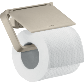  - AXOR Universal Softsquare Uchwyt na papier toaletowy z osłoną nikiel szczotkowany 42836820 - 42836820 - Łazienki Szydłowski