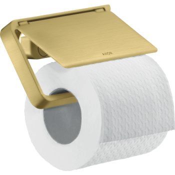  - AXOR Universal Softsquare Uchwyt na papier toaletowy z osłoną mosiądz szczotkowany 42836950 - 42836950 - Łazienki Szydłowski