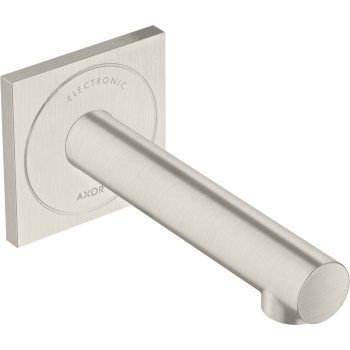 - AXOR Uno Elektroniczna bateria umywalkowa z wylewką 16,1 cm, ścienna, podtynkowa stal szlachetna optyczna 45110800 - 45110800 - Łazienki Szydłowski