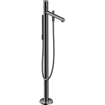 - AXOR Uno bateria wannowa z uchwytem Zero, wolnostojąca czarny chrom polerowany 45416330 - 45416330 - Łazienki Szydłowski