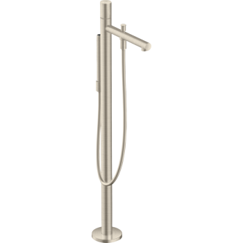 - AXOR Uno bateria wannowa z uchwytem Zero, wolnostojąca nikiel szczotkowany 45416820 - 45416820 - Łazienki Szydłowski