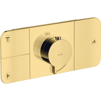 - AXOR One Moduł termostatyczny do 3 odbiorników, złoty optyczny polerowany 45713990 - 45713990 - Łazienki Szydłowski