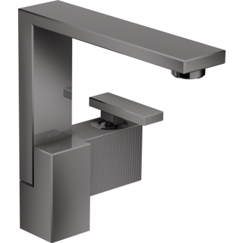 - AXOR Edge bateria umywalkowa 190 z kompletem odpływowym Push-Open, szlif diamentowy czarny chrom polerowany 46021330 - 46021330 - Łazienki Szydłowski