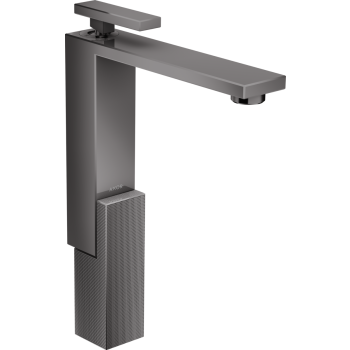 - AXOR Edge bateria umywalkowa 280 do umywalek nablatowych z kompletem odpływowym Push-Open, szlif diamentowy czarny chrom polerowany 46031330 - 46031330 - Łazienki Szydłowski