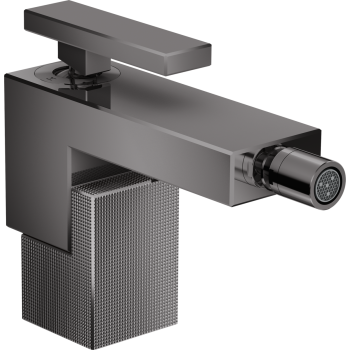 - AXOR Edge bateria bidetowa z kompletem odpływowym Push-Open, szlif diamentowy czarny chrom polerowany 46211330 - 46211330 - Łazienki Szydłowski