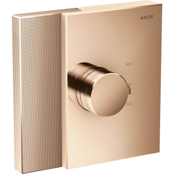 - AXOR Edge Bateria termostatyczna HighFlow, podtynkowa, szlif diamentowy czerwone złoto polerowane 46741300 - 46741300 - Łazienki Szydłowski