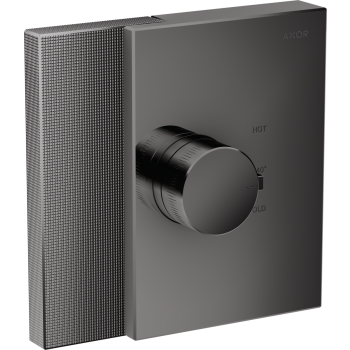 - AXOR Edge Bateria termostatyczna HighFlow, podtynkowa, szlif diamentowy czarny chrom polerowany 46741330 - 46741330 - Łazienki Szydłowski