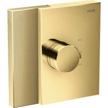 - AXOR Edge Bateria termostatyczna HighFlow, podtynkowa, szlif diamentowy złoty optyczny polerowany 46741990 - 46741990 - Łazienki Szydłowski