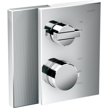  - AXOR Edge Bateria termostatyczna z zaworem odcinającym do 1 odbiornika, podtynkowa, szlif diamentowy chrom 46751000 - 46751000 - Łazienki Szydłowski