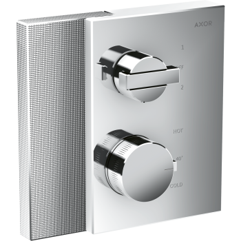  - AXOR Edge Bateria termostatyczna z zaworem odcinająco-przełączającym do 2 odbiorników, chrom 46761000 - 46761000 - Łazienki Szydłowski