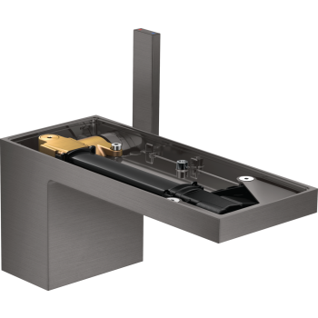  - AXOR MyEdition Jednouchwytowa bateria umywalkowa 70 bez płytki z kompletem odpływowym Push-Open czarny chrom szczotkowany 47012340 - 47012340 - Łazienki Szydłowski