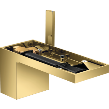  - AXOR MyEdition bateria umywalkowa 70 bez płytki z kompletem odpływowym Push-Open złoty optyczny polerowany 47012990 - 47012990 - Łazienki Szydłowski