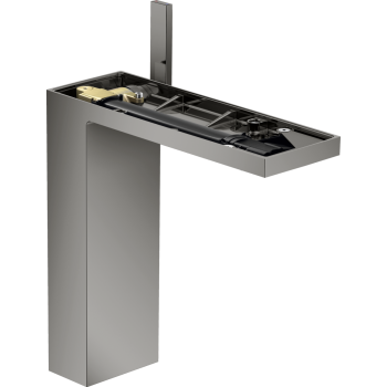 - AXOR MyEdition bateria umywalkowa 230 bez płytki do umywalek nablatowych z kompletem odpływowym Push-Open czarny chrom polerowany 47022330 - 47022330 - Łazienki Szydłowski