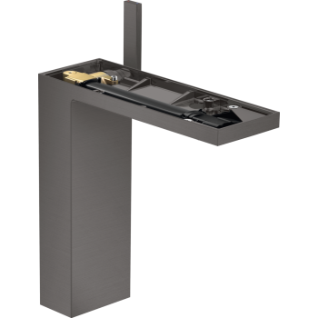  - AXOR MyEdition bateria umywalkowa 230 bez płytki do umywalek nablatowych z kompletem odpływowym Push-Open czarny chrom szczotkowany 47022340 - 47022340 - Łazienki Szydłowski
