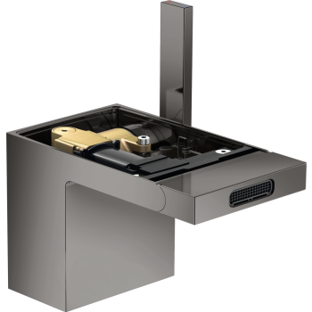 - AXOR MyEdition bateria bidetowa bez płytki z kompletem odpływowym Push-Open czarny chrom polerowany 47212330 - 47212330 - Łazienki Szydłowski