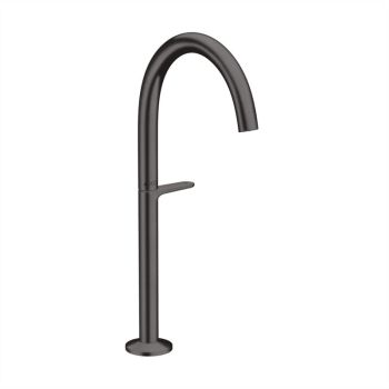  - AXOR One Bateria umywalkowa Select 260 do umywalek nablatowych z kompletem odpływowym Push-Open czarny chrom szczotkowany 48030340 - 48030340 - Łazienki Szydłowski