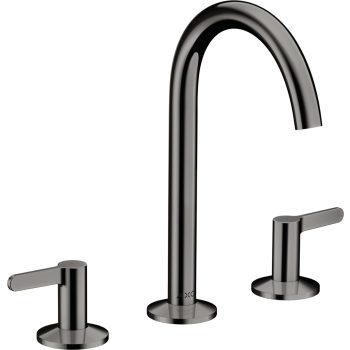 - AXOR One 3-otworowa bateria umywalkowa 170 z kompletem odpływowym Push-Open czarny chrom polerowany 48050330 - 48050330 - Łazienki Szydłowski