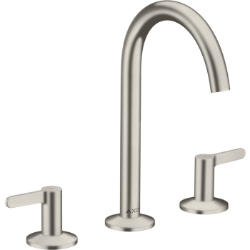 - AXOR One 3-otworowa bateria umywalkowa 170 z kompletem odpływowym Push-Open stal szlachetna optyczna 48050800 - 48050800 - Łazienki Szydłowski