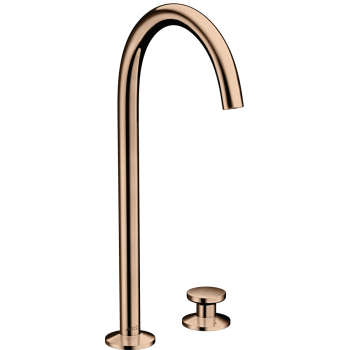  - AXOR One 2-otworowa bateria umywalkowa Select 260 z kompletem odpływowym Push-Open czerwony złoty polerowany 48060300 - 48060300 - Łazienki Szydłowski