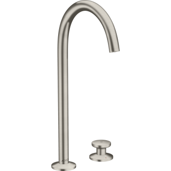 - AXOR One 2-otworowa bateria umywalkowa Select 260 z kompletem odpływowym Push-Open stal szlachetna optyczna 48060800 - 48060800 - Łazienki Szydłowski