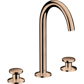  - AXOR One 3-otworowa bateria umywalkowa Select 170 z kompletem odpływowym Push-Open czerwony złoty polerowany 48070300 - 48070300 - Łazienki Szydłowski