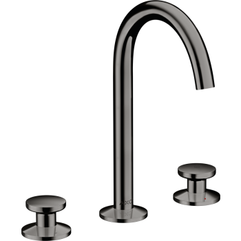 - AXOR One 3-otworowa bateria umywalkowa Select 170 z kompletem odpływowym Push-Open czarny chrom polerowany 48070330 - 48070330 - Łazienki Szydłowski