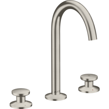 - AXOR One 3-otworowa bateria umywalkowa Select 170 z kompletem odpływowym Push-Open stal szlachetna optyczna 48070800 - 48070800 - Łazienki Szydłowski