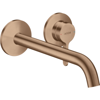 - AXOR One bateria umywalkowa z wylewką 22 cm, ścienna, podtynkowa czerwone złoto szczotkowane 48120310 - 48120310 - Łazienki Szydłowski