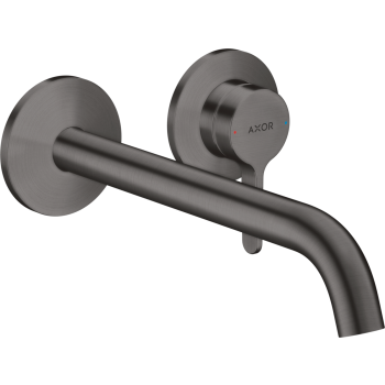  - AXOR One bateria umywalkowa z wylewką 22 cm, ścienna, podtynkowa czarny chrom szczotkowany 48120340 - 48120340 - Łazienki Szydłowski