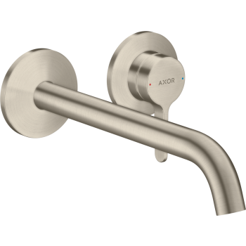 - AXOR One Jednouchwytowa bateria umywalkowa z wylewką 220 mm, ścienna, podtynkowa nikiel szczotkowany 48120820 - 48120820 U - Łazienki Szydłowski